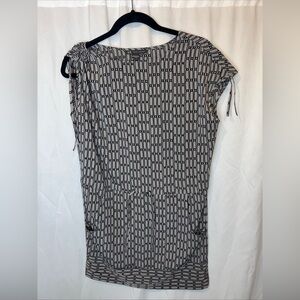 Armani Exchange Black and Gray Patterned Dress